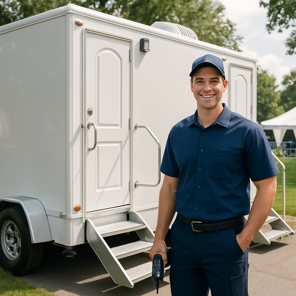 Restroom trailer attendants in Baltimore